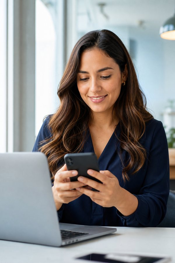 Negocio de tecnología consultado desde el celular